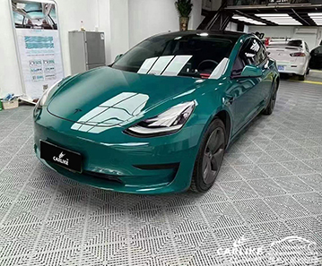 CARLIKE卡莱克™CL-SV-43特斯拉超亮水晶地狱绿全车改色
