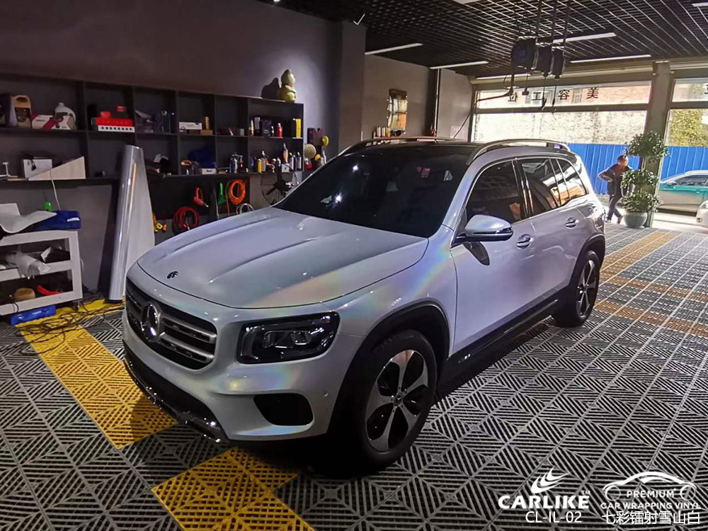 CARLIKE卡莱克™CL-IL-02奔驰七彩镭射雪山白全车贴膜