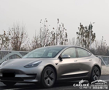 CARLIKE卡莱克™CL-PM-06特斯拉漆面金属GT银全车贴膜