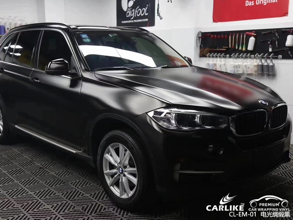 CARLIKE卡莱克™CL-EM-01宝马电光绸缎黑汽车贴膜